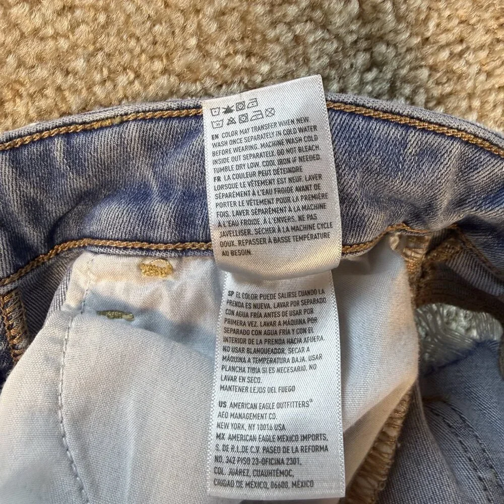 American Eagle Jeans Women Sz 2 Blue Denim Hi Rise Jegging Next Lvl Stretch F457